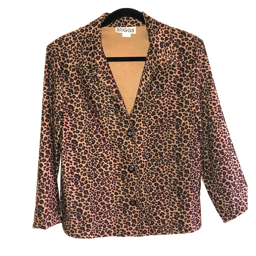 Briggs- Leopard Print Jacket- Vintage- Small